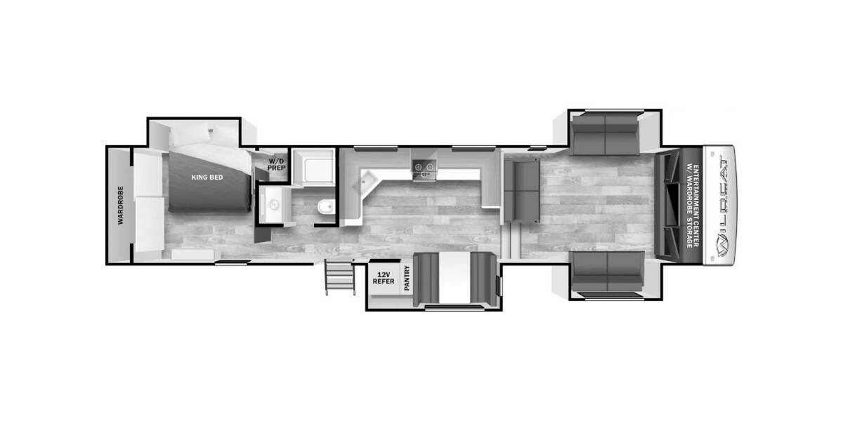 2024 Wildcat One 35FL Fifth Wheel at 72 West Motors and RVs STOCK# 004729 Floor plan Layout Photo