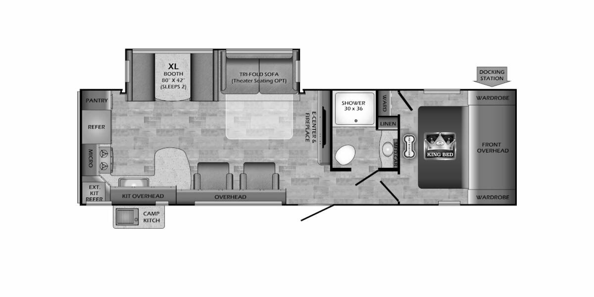 2021 CrossRoads RV Sunset Trail Super Lite 291RK Travel Trailer at 72 West Motors and RVs STOCK# 352765 Floor plan Layout Photo
