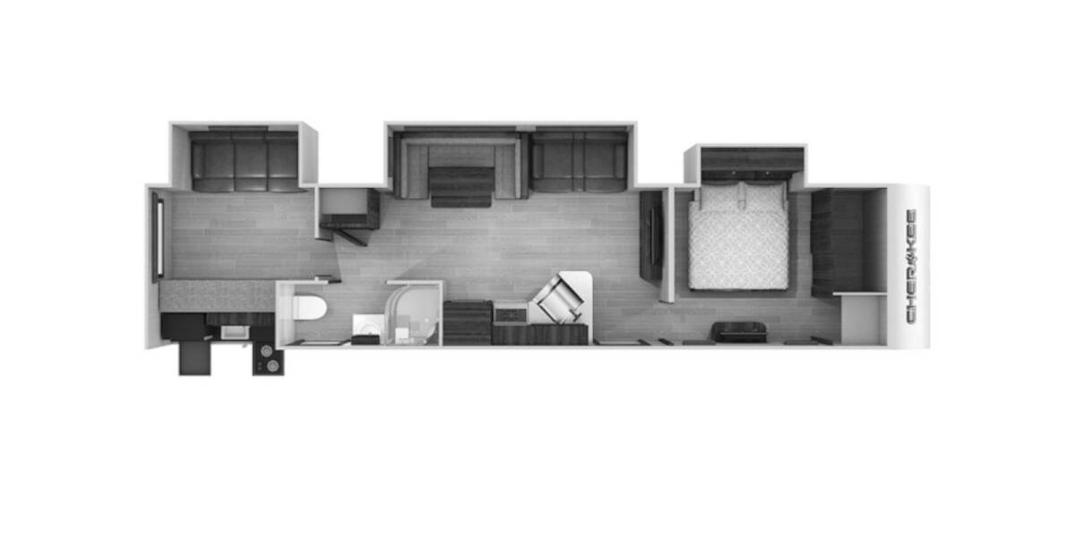 2021 Cherokee 324TS Travel Trailer at 72 West Motors and RVs STOCK# 153096 Floor plan Layout Photo