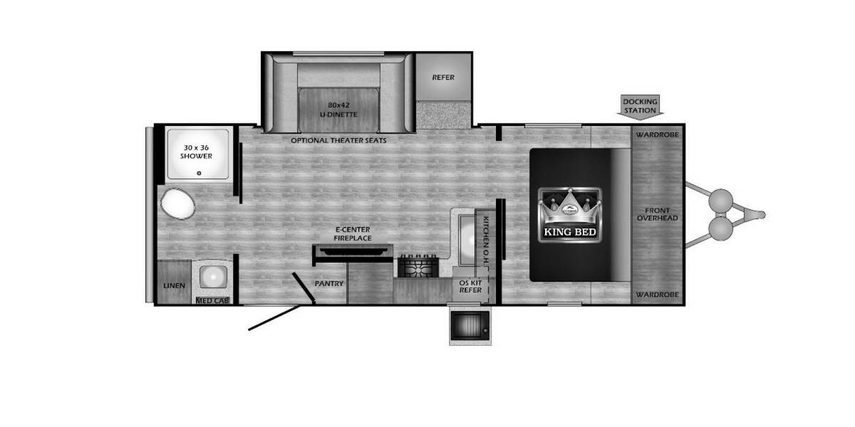 2021 Crossroads RV Cruiser Aire 22RBS Travel Trailer at 72 West Motors and RVs STOCK# 321553 Floor plan Layout Photo