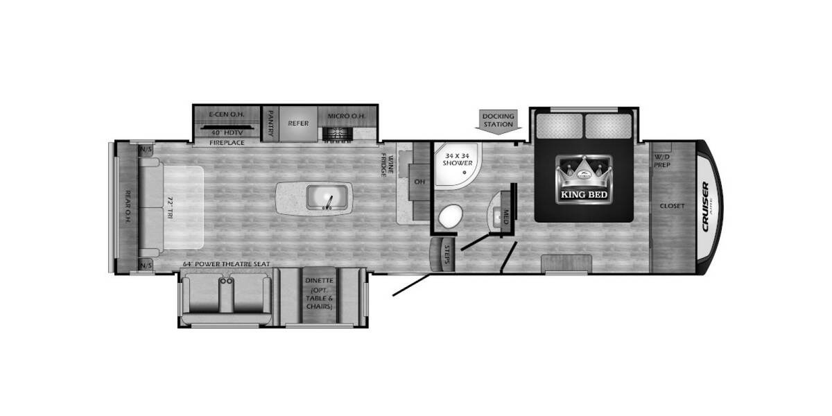 2022 CrossRoads Cruiser Aire 31SI Fifth Wheel at 72 West Motors and RVs STOCK# 321831 Floor plan Layout Photo