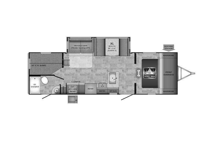 2022 CrossRoads Sunset Trail Super Lite 272BH Travel Trailer at 72 West Motors and RVs STOCK# 352875 Floor plan Layout Photo