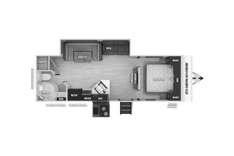 2022 Cherokee 234DC  at 72 West Motors and RVs STOCK# 157692 Floor plan Layout Photo