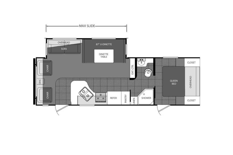 2014 Prime Time Avenger 27RLS  at 72 West Motors and RVs STOCK# 903963U Floor plan Layout Photo