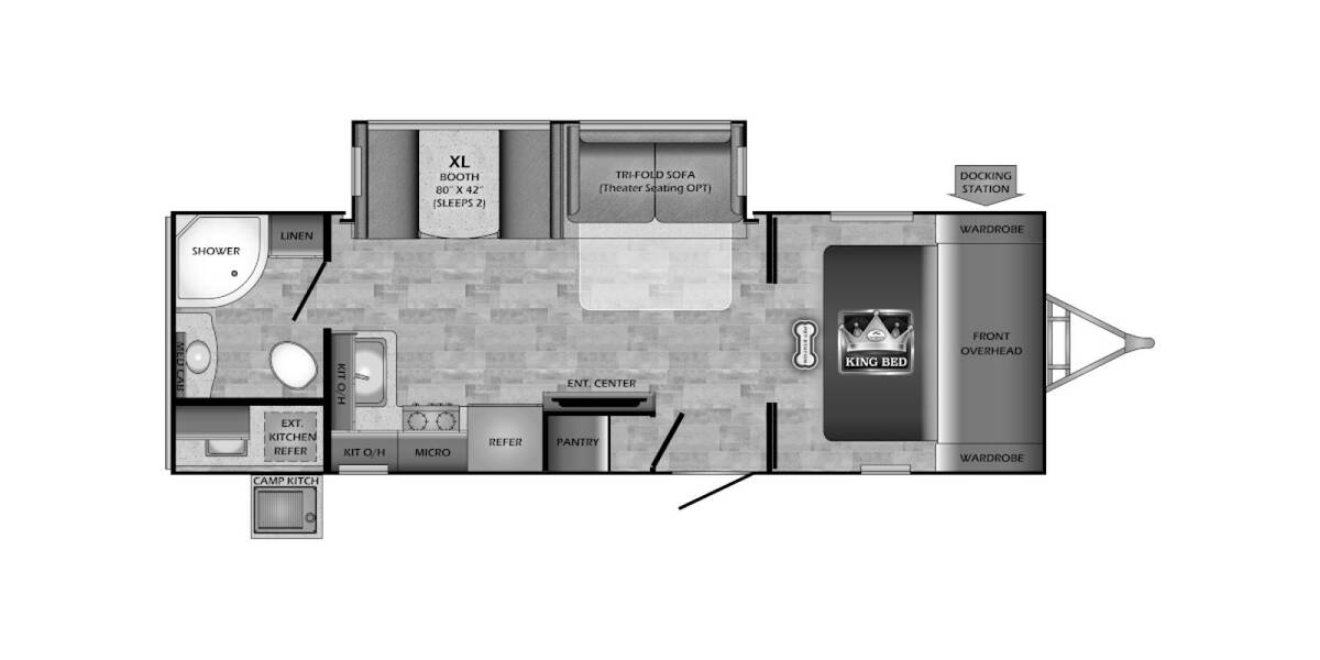 2022 CrossRoads Sunset Trail Super Lite 253RB Travel Trailer at 72 West Motors and RVs STOCK# 353802 Floor plan Layout Photo