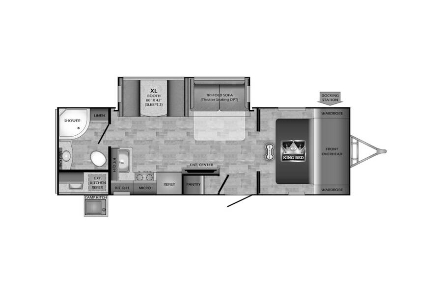 2023 CrossRoads Sunset Trail Super Lite 253RB Travel Trailer at 72 West Motors and RVs STOCK# 350442 Floor plan Layout Photo