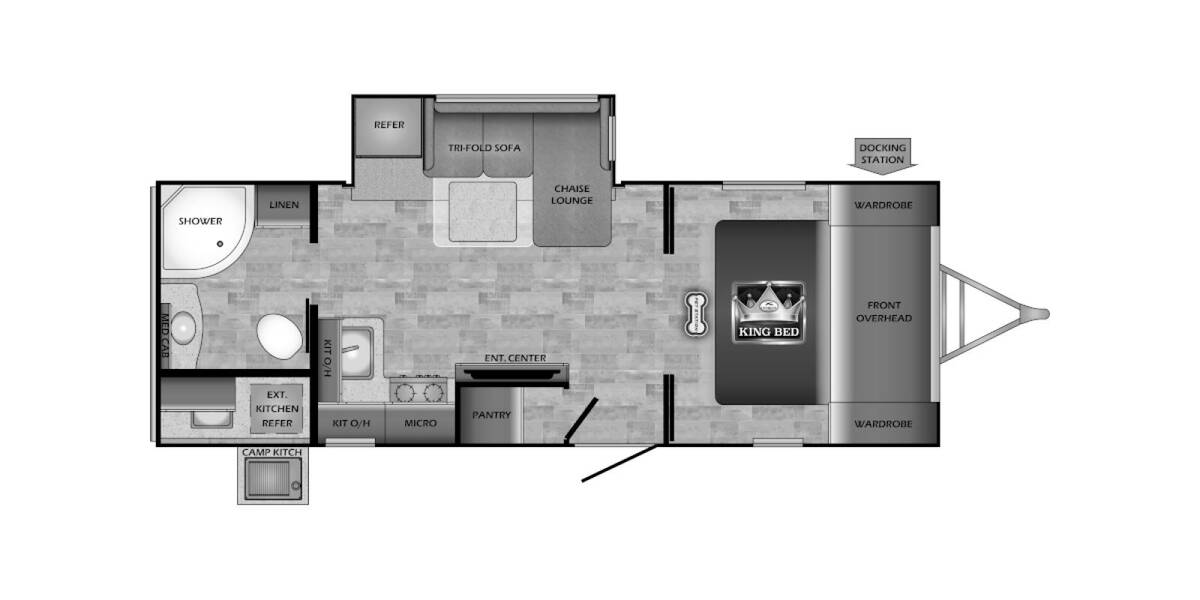 2023 CrossRoads Sunset Trail Super Lite 222RB Travel Trailer at 72 West Motors and RVs STOCK# 350832 Floor plan Layout Photo