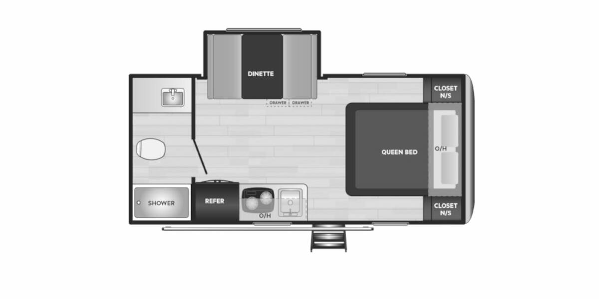 2020 Keystone Springdale Single Axle 1790FQ Travel Trailer at 72 West Motors and RVs STOCK# 107561U Floor plan Layout Photo